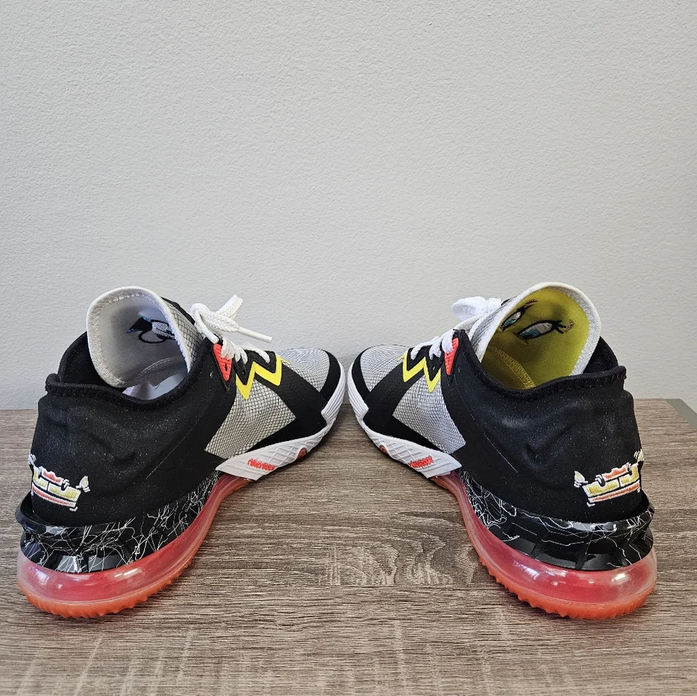 LeBron XV111 Low Nike, 8 Men's, White/ Bright  Crimson- Black - Picture 9 of 16